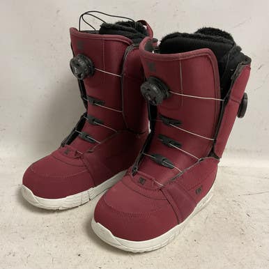 Used DC Shoes LOTUS 2024 Womens Snowboard Boots Maroon Senior 7 11855-S000205317
