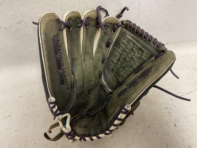 Used Easton BMFP125 LH Throw Fastpitch Gloves Black And Sky Blue 12 1/2" 11855-S000204079