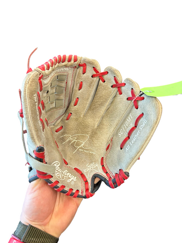 Used Rawlings MIKE TROUT MODEL BB/SB Glove RH Throw Grey 11" 11682-S000130607
