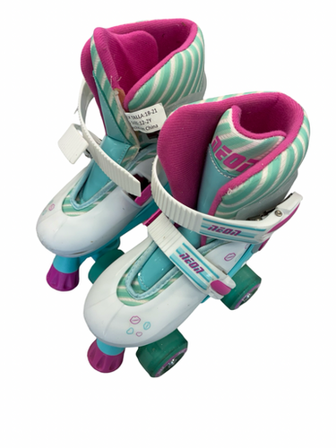 Used NEON ADJ Junior Roller Quad Skates White Adjustable 11682-S000134460