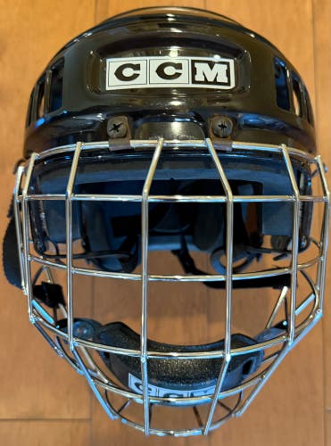 Vintage CCM HT2 Hockey Helmet with Jofa Facemask – Black – Medium (Used)