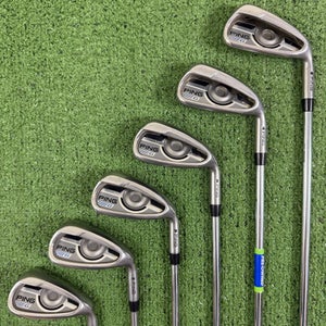 Ping G Series 2016 Iron Set 6-PW UW AWT 2.0 Stiff Flex Black Dot +1/4 Long