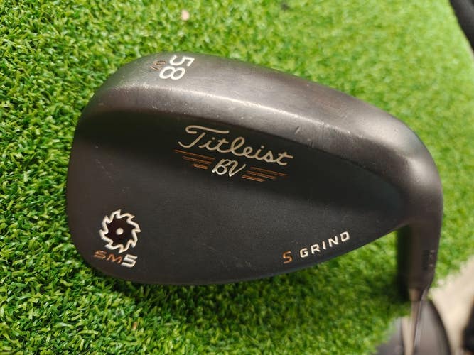 Titleist Vokey SM5 Black Lob Wedge LW 58 Degree 58.07 S Grind Nice