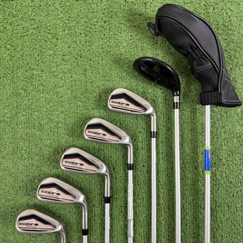 Cobra F Max Hybrid Iron Combo Set 5H 6H 7-PW SW Ultralite 45 Womens Ladies Flex