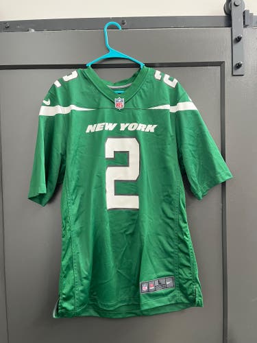 New York Jets #2 Zach Wilson Green Large Men's Nike Jersey (Used)