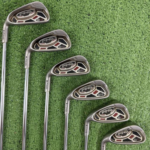 Ping G15 Iron Set 5-9 UW Black Dot AWT Regular Flex Left Handed -1.25 Short