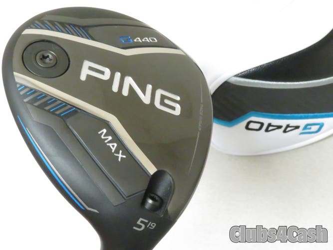 PING G440 MAX Fairway 19 5 Wood TOUR 2.0 Chrome 75 Regular Flex +Cover .. MINT