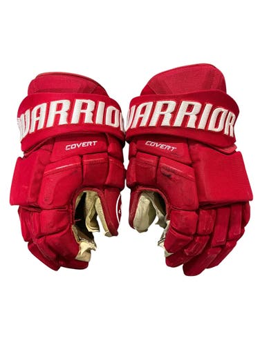 Warrior Covert Pro Allen Americans Pro Stock Hockey Gloves 15” Red (Used) 1907