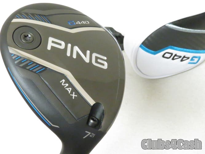 PING G440 MAX Fairway 21 7 Wood TOUR 2.0 Chrome 75 Regular Flex +Cover .. MINT
