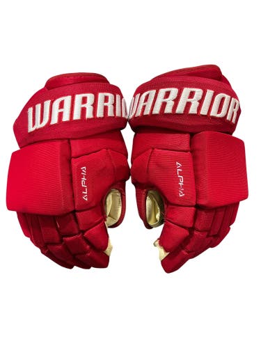 Warrior Alpha 4-Roll Allen Americans Pro Stock Hockey Gloves 13” Red (Used) 1810