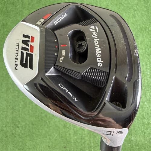 Taylormade M5 Titanium 3 Wood 15 Fujikura Ventus Blue FW 6-S Stiff Flex 43
