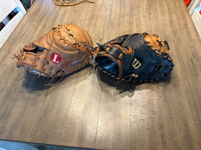 Vintage Louisville TPX 125 & Wilson A2000 A2403 Pudge Catchers Mitt (32.5”)