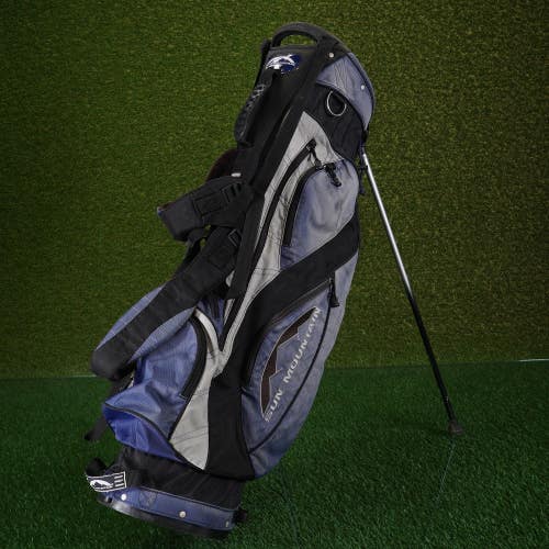 Sun Mountain 3.5 Stand Golf Bag Black / Gray / Blue 6 Way Divider, Dual Strap