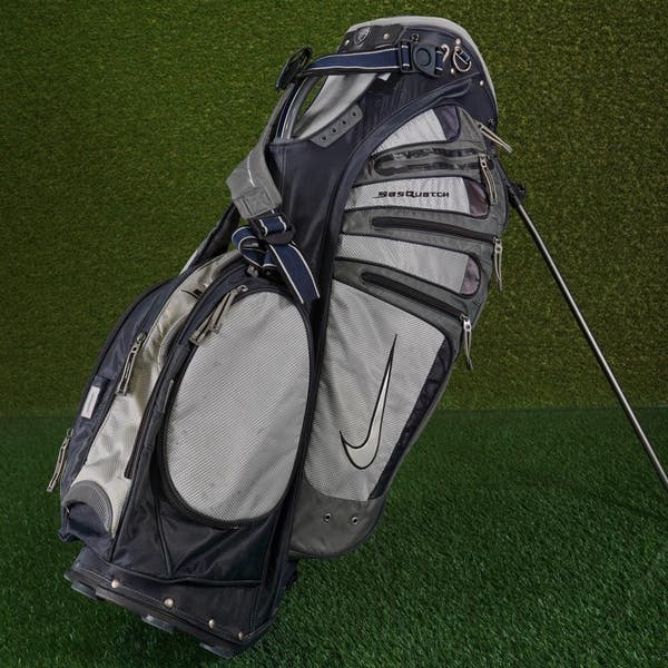 Original Nike SasQuatch Stand Golf Bag Navy / Gray 14-Way Dual