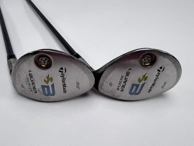 TaylorMade Burner Rescue 2008 4 & 5 Hybrid Set 22* 25* REAX 50g Ladies RH