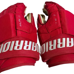 Warrior Alpha 4-Roll Allen Americans Pro Stock Hockey Gloves 15” Red (Used) 1808