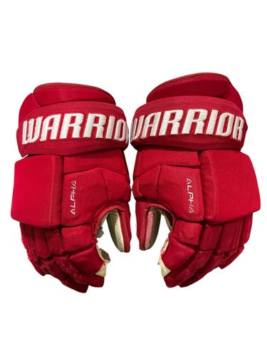 Warrior Alpha 4-Roll Allen Americans Pro Stock Hockey Gloves 15” Red (Used) 1840