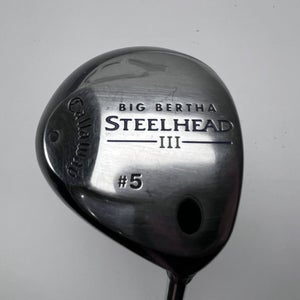 Callaway Steelhead III 5 Fairway Wood 18* System III Uniflex Steel Mens RH