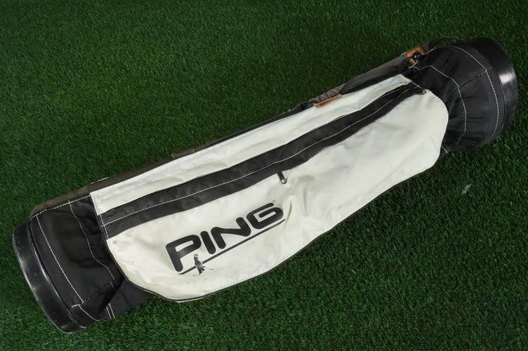 Vintage Original Ping Sunday / Carry Golf Bag Black / White 4-Way Lightweight