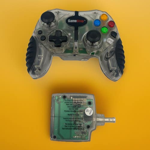 Mad Catz Gamestop OG Xbox Wireless MicroCon Controller + Receiver 4586 FOR PARTS