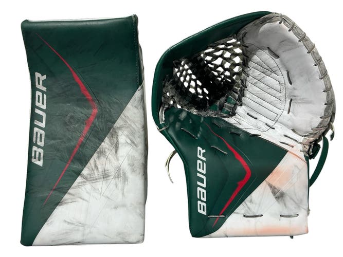 Bauer Shadow Goalie Blocker Pro Stock Samuel Hlavaj Wild (Used) 3048