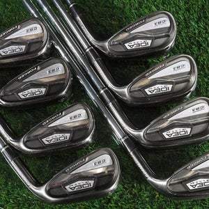 Adams Idea Black CB3 Irons Set 4-PW, GW KBS Tour 90 Stiff Flex Steel Shaft RH