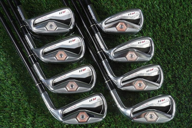 TaylorMade R11 Irons Set 4-PW+AW Motore 65 Regular Flex Graphite Shafts RH