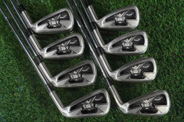 Callaway X-22 TOUR Irons Set 3-PW True Temper Dynamic Gold S300 Stiff Steel RH