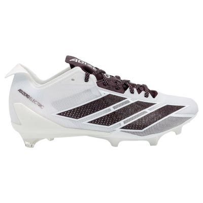 new men's 12 Adidas Adizero Electric White maroon Football Cleats IE6289