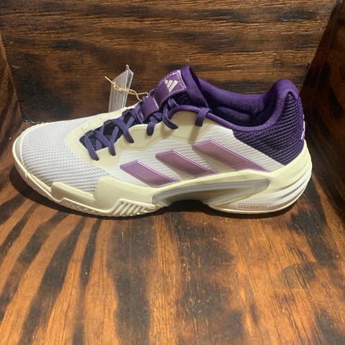 Adidas Barricade 13 Tennis Shoes Womens size 9.5 Mens size 8.5 White/Plum