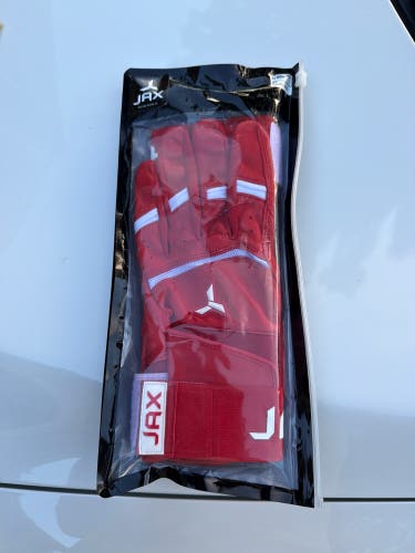 Limited edition red Jax batting gloves