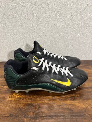 Nike Speed TD Oregon Ducks team Issued Game Worn Used Football Cleats Size 12 Vintage Y2K