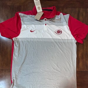 Cincinnati Reds Nike Golf Men's Red/White Polo Shirt Size XL NWT