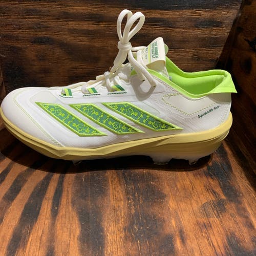 Adidas Adizero Impact TPU Baseball Cleats White Green JQ8232, Men’s Size 9.5
