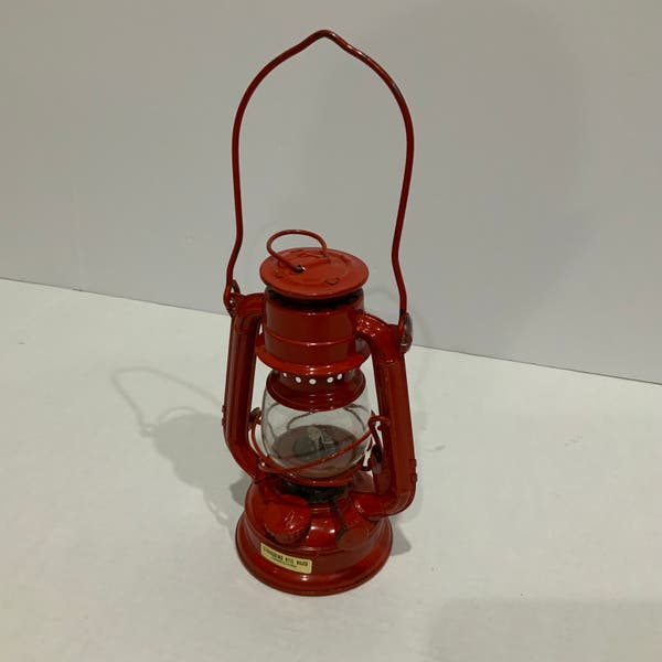 Vintage Winged Wheel No.350 RED Kerosene Hurricane Lantern
