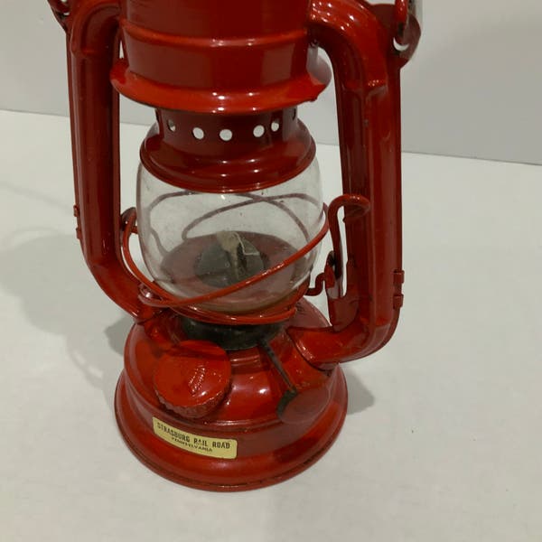 Vintage Winged Wheel No.350 RED Kerosene Hurricane Lantern