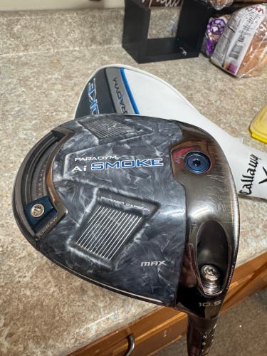 10.5* Callaway Paradym AI Smoke Max Right Handed Driver Stiff Flex 10.5 RH