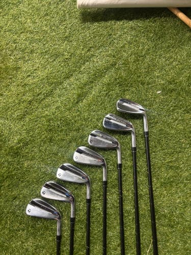 SEND OFFERS!!! Men's 2025 TaylorMade P-790 Right Handed Iron Set Stiff Flex (Used)