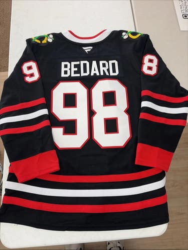 Connor Bedard #98 Chicago Blackhawks Fanatics Authentic Pro Jersey Size 54 (XL)