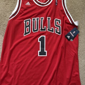 Adidas NBA Derrick Rose #1 Chicago Bulls Red Home Jersey Size XL New w/ Tags