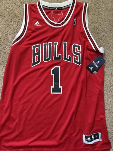 Adidas NBA Derrick Rose #1 Chicago Bulls Red Home Jersey Size XL New w/ Tags