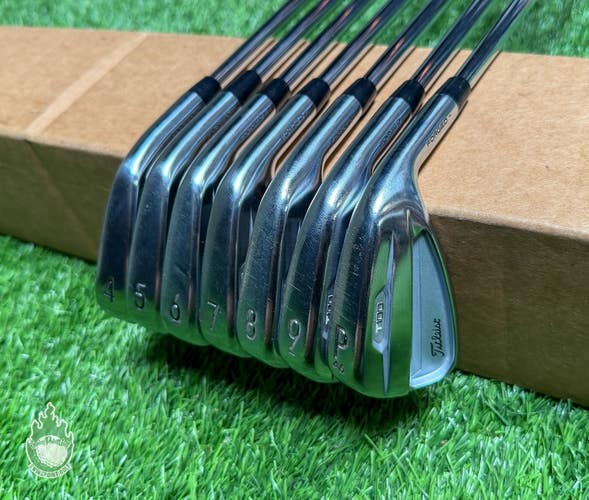 Used RH 2021 Titleist T100 Forged Irons 4-PW X100 X-Stiff Flex Steel Golf Set