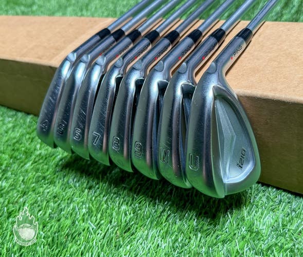 Used Right Handed Ping Red Dot i210 Irons 4-PW/UW LS 120g Stiff Steel Golf Set