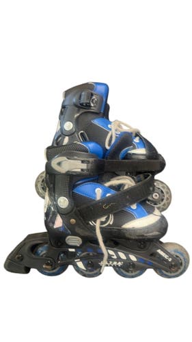 Ultra Wheels Inline Skates ABEC-5 Blue/Black Used Size 10-13 adjustable  kids skates
