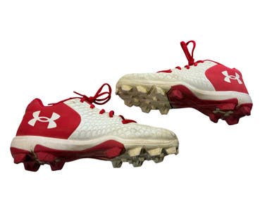 Used Under Armour BB/SB Cleats Red And White Senior 5.5 11873-S000241139