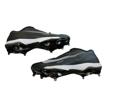 Used Nike DIAMOND AIR ZOOM METAL CLEATS BB/SB Cleats Black And White Senior 10.5 11873-S000241126