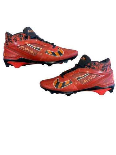 Used Nike ALPHA MENACE 4 PRO Adult FB Cleats Orange Senior 8 11873-S000241573