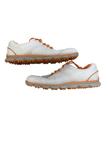 Used Foot Joy Mens Golf Shoes White And Orange Senior 11.5 11873-S000241371