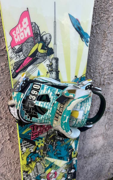 157cm Salomon The Sanchez Snowboard With Rome Boss 390 Bindings