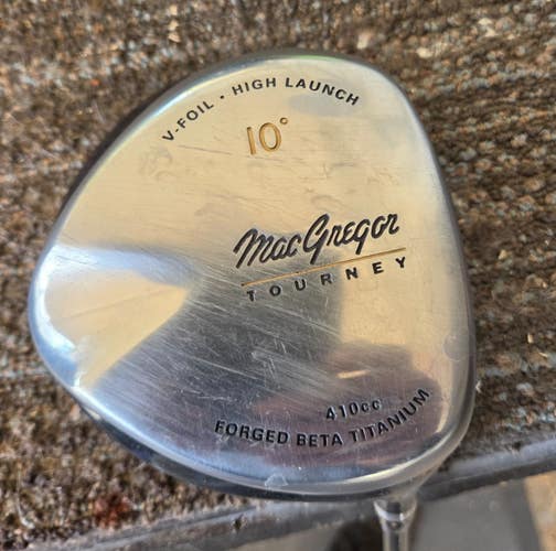 46 IN MACGREGOR TOURNEY V FOIL 410cc TITANIUM 10 DEG DRIVER GOLF CLUB  W HC